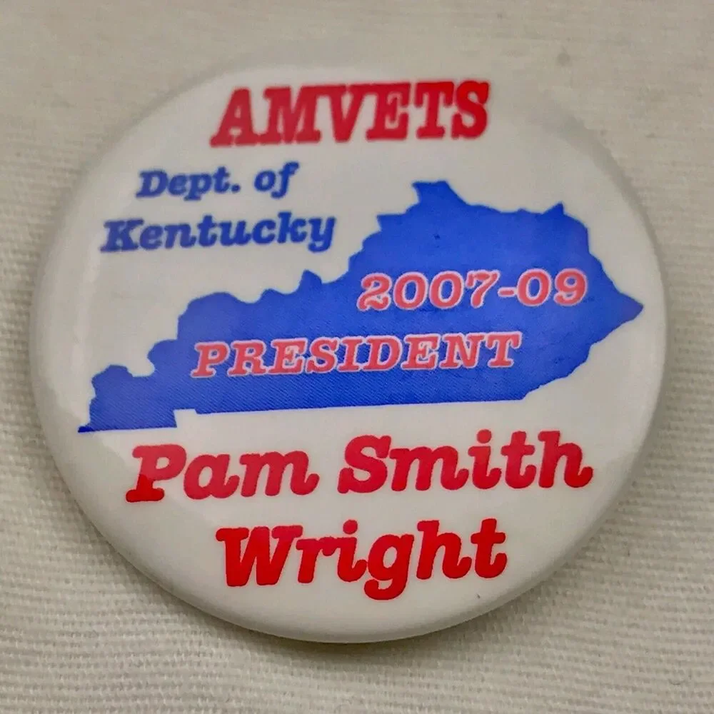AMVETS KY Pin Size Presidential Historical Pam Smith Wright 2007-09